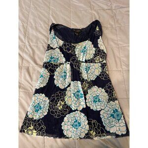 New York & Company Womens Floral Nylon Blouse Medium